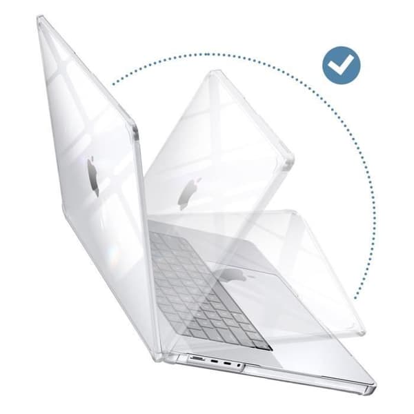 Helt fodral för MacBook Pro 14 2023 - SUPCASE - Unicorn Beetle Clear Fodral - Stötsäkert - Transparent