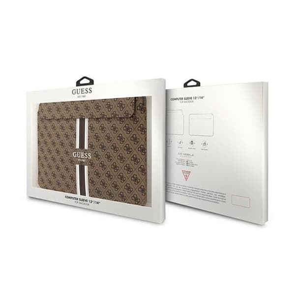 Laptopfodral - Guess laptopfodral GUCS14P4RPSW 14'' Brown 4G Stripe print