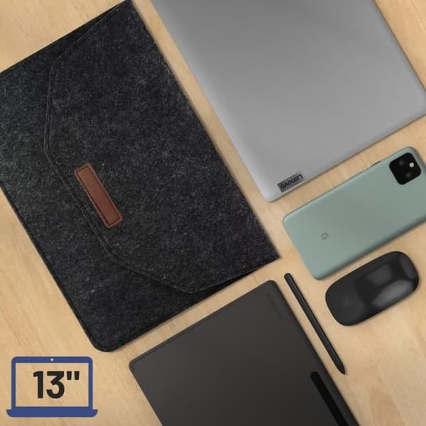 Fodral - AVIZAR - Svart - Filt - 13'' - Soft Touch