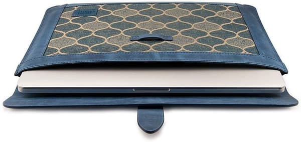 Londo - OTTO187 - Fille OTTO187 Ekte Skinnveske for MacBook Pro og Air - Blå, 13,3 og 13 Tommer