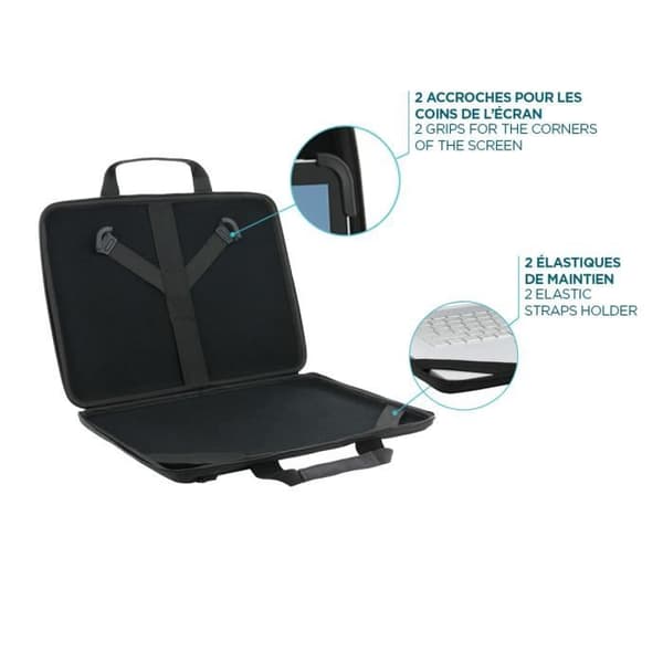 Laptopväska - THE ONE - Clamshell-fodral - 20% återvunnen - Svart - 12.5-14''