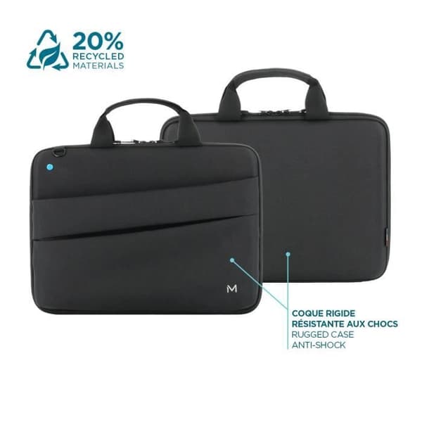 Laptopväska - THE ONE - Clamshell-fodral - 20% återvunnen - Svart - 12.5-14''