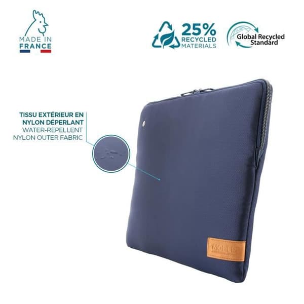 Laptopfodral 12,5 - 14'' Tillverkad i Frankrike 25% återvunnet 12,5-14''