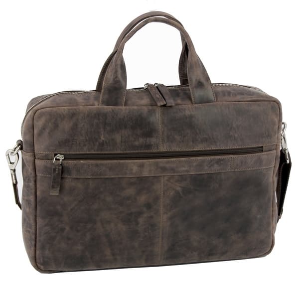 Juscha JU-48211 Laptop Portfölj Roberto Romano PALERMO Brun, Äkta Läder 28x41x8cm