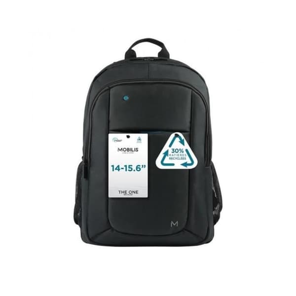 Mobilis THE ONE Recycled - Laptopryggsäck - blå dragkedja - 30 % återvunnen - 14" - 15,6"