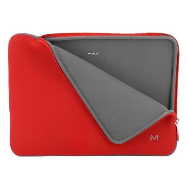 Neoprenfodral för 12,5-14" bärbar dator / surfplatta - röd och grå - MOBILIS