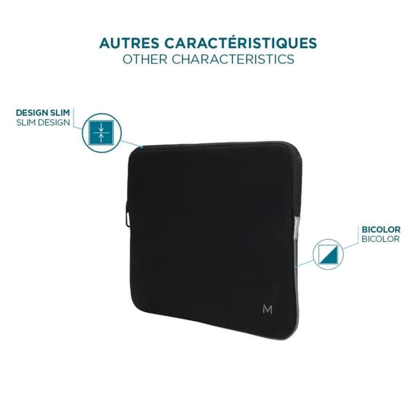 Mobilis Sleeve memory foam laptopväska 12,5-14'' Svart