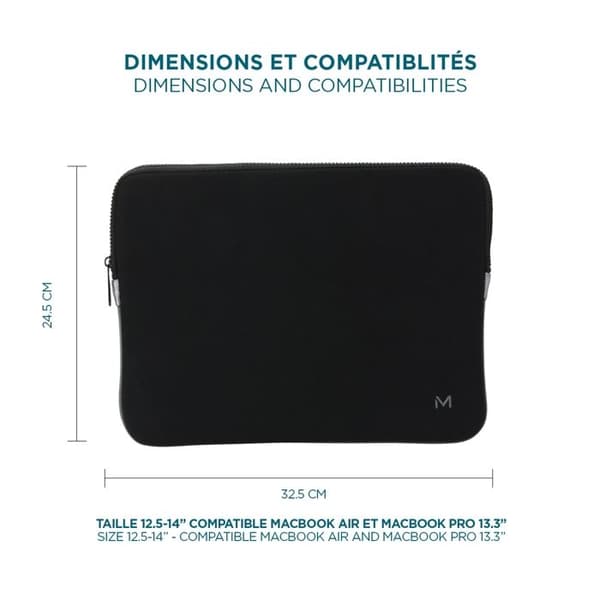 Mobilis Sleeve memory foam laptopväska 12,5-14'' Svart
