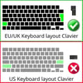 Miniatyrbild 3 av 5: Skyddskydd för Macbook Pro 14 (14,2) Pro 16 (16,2) Air 13 (13,6) - Transparent silikon tangentbord AZERTY EU-layout Phonillico