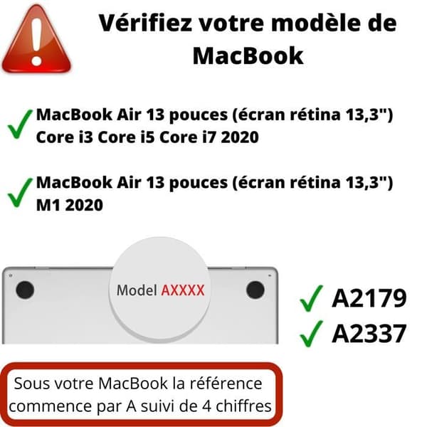 Skydd för tangentbord för Macbook Air 13 (13,3) - Transparent silikon tangentbord AZERTY EU-layout Phonillico