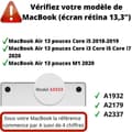 Miniatyrbild 2 av 4: Fodral för MacBook Air 13 (13.3) - 360-graders skydd, genomskinligt hårt fodral Phonillico®