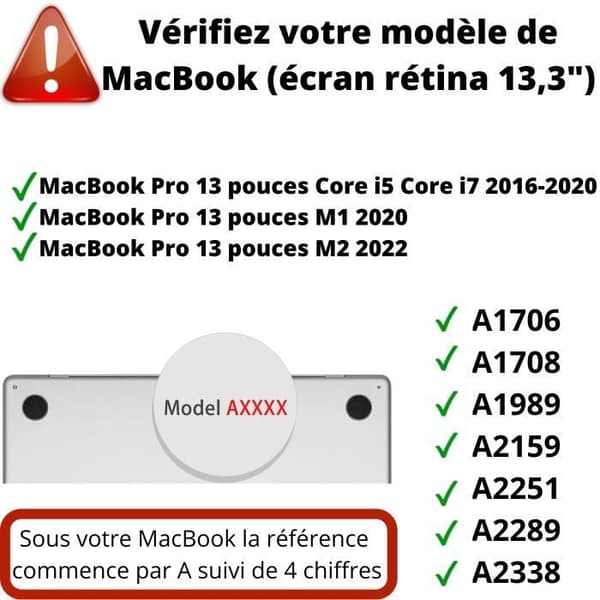Coque för MacBook Pro 13 - Skydd 360 Hårt Fodral Transparent Phonillico®
