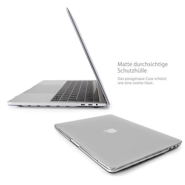 MyGadget Mattskal för Apple Macbook Pro 15 - A1707 - Mac 2017 & 2016 USB C & Touch Bar - Hårtskal Täckning Transparent