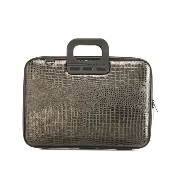 Bombata laptopväska Shiny Cocco 43 x 33 cm konstläder antracitgrå