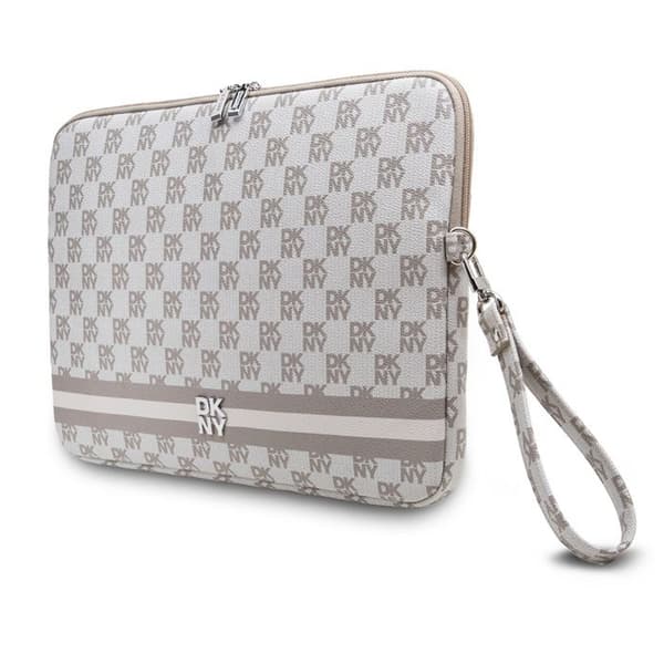 PC-fodral - DKNY - Elegant - Beige - Rutiga och randiga mönster - 13/14 tum