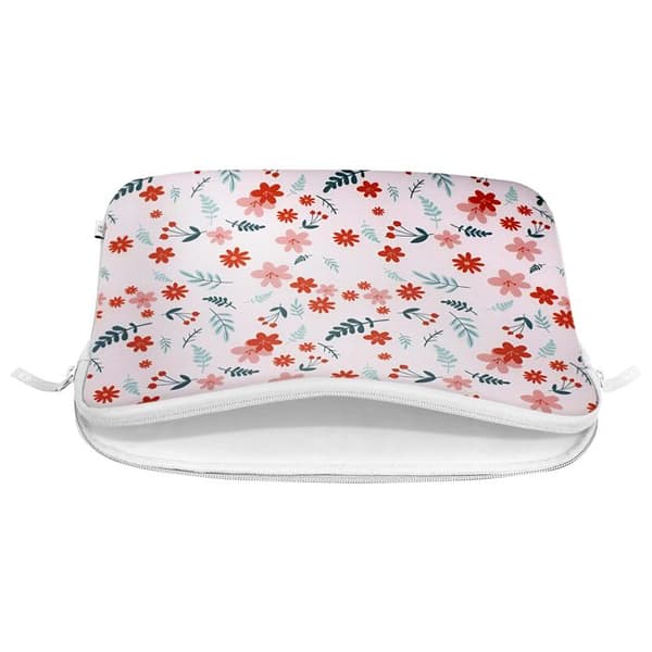 Pochette för MacBook Pro 13 och Air 13 Blommönster ²Life MW Vit