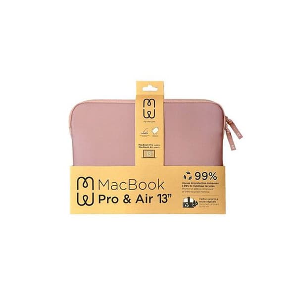 Fodral för MacBook Pro 13" - Basic Life - Skum - Rosa / Vit - 99% återvunna material - Stöt skydd