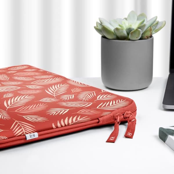 Pochette för MacBook Pro 14 Tropiskt Mönster ²Life MW Röd