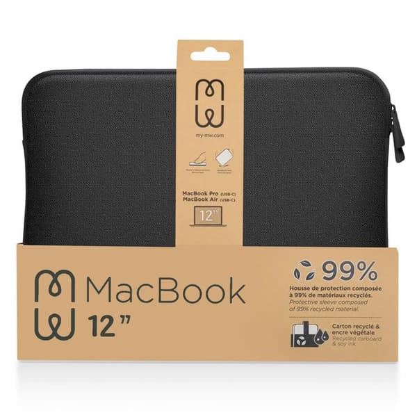 Pochette för MacBook 12 Minnesskum Ultrafin Basics MW Svart