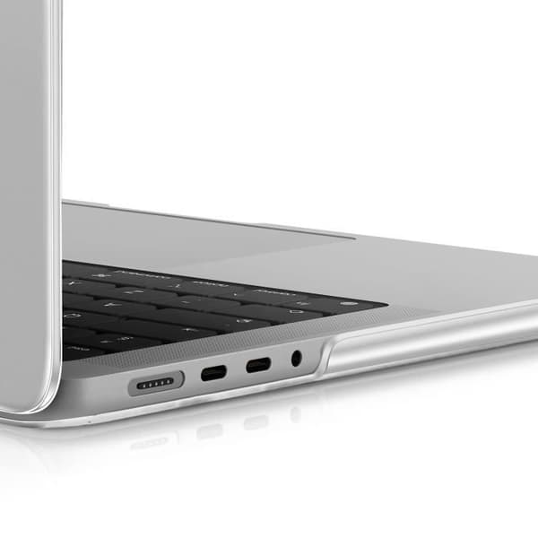 Skyddshölje för MacBook Pro 16 MW Hårt Med Halkfria Fötter MW Transparent
