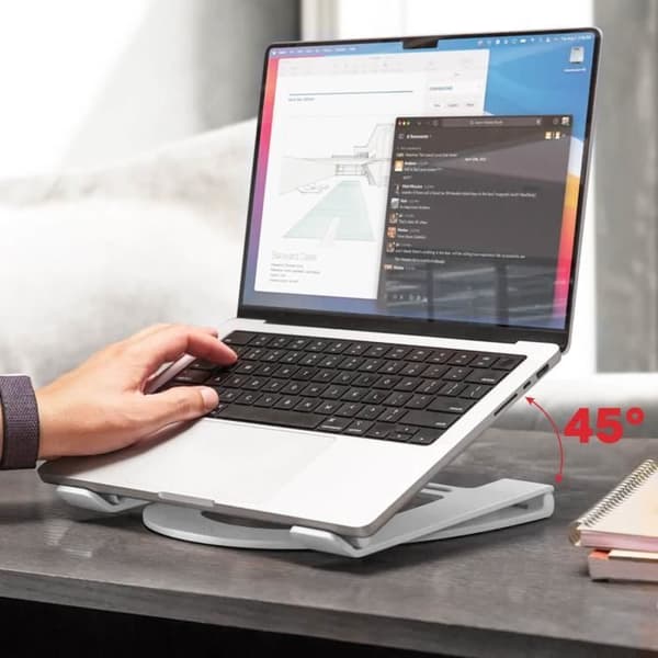 Bordsställ för MacBook Justerbart hopfällbart Twelve South Curve Flex Vit
