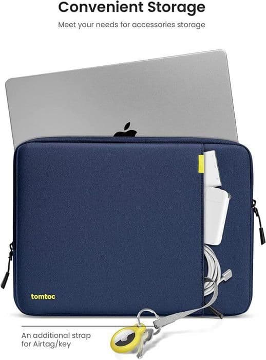 tomtoc Sleeve Kit - 14 MacBook Pro / Air, marinblå