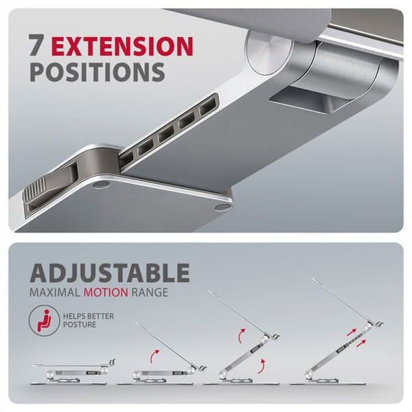 AXAGON STND-LR ALUMINIUM för bärbara datorer 10 - 17