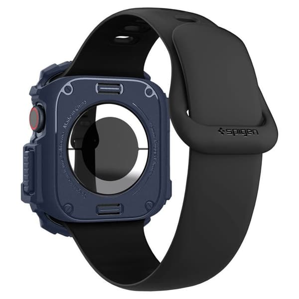 Fodral till Apple Watch 10 46mm - Spigen Rugged Armor - Marinblå