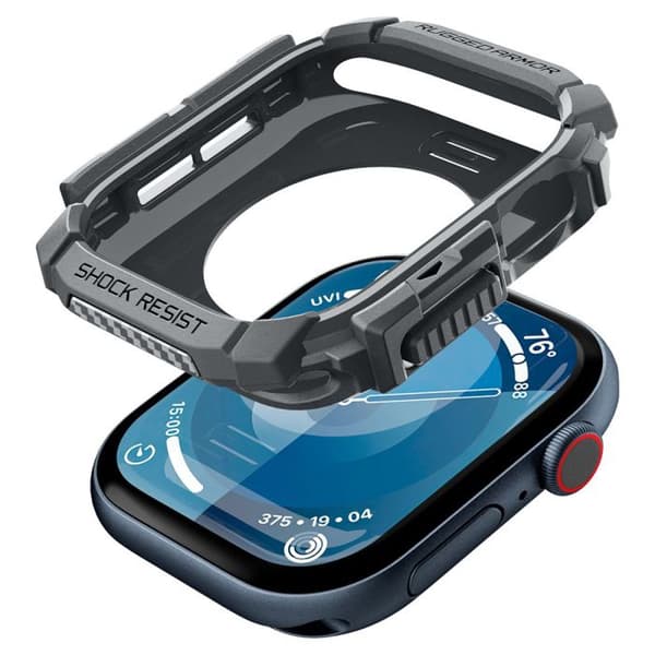 Coque för Apple Watch 10 46mm - Spigen Rugged Armor - Mörkgrå