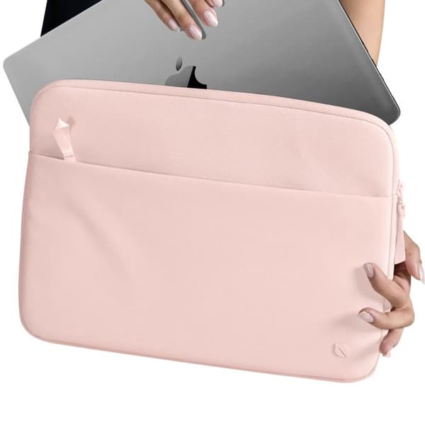 Hus för MacBook Pro 14'' Polyester Med Dragkedja Mjuk Touch Insida Incase Puderrosa