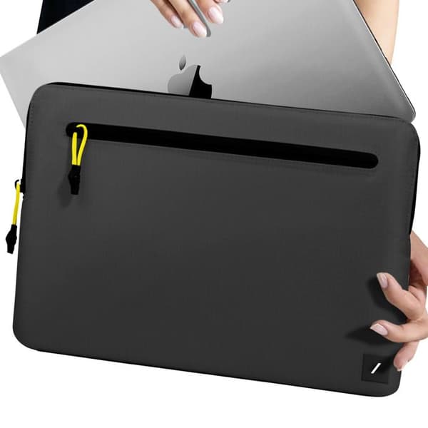 Hållare med dragkedja för MacBook Pro 13'' / Air 13'' Vattentät Återvunnen NATIVE UNION Svart