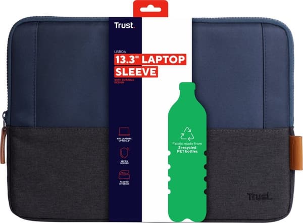 Trust Lisboa 13.3" - Laptop-sleeve - Cover - ECO - Blå