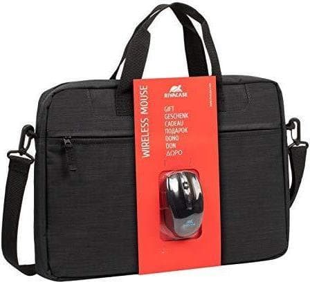 Rivacase 8038 + WIRELESS MOUSE kannettavan tietokoneen kotelo 39,6 cm (15,6") salkku musta (4260403573990)