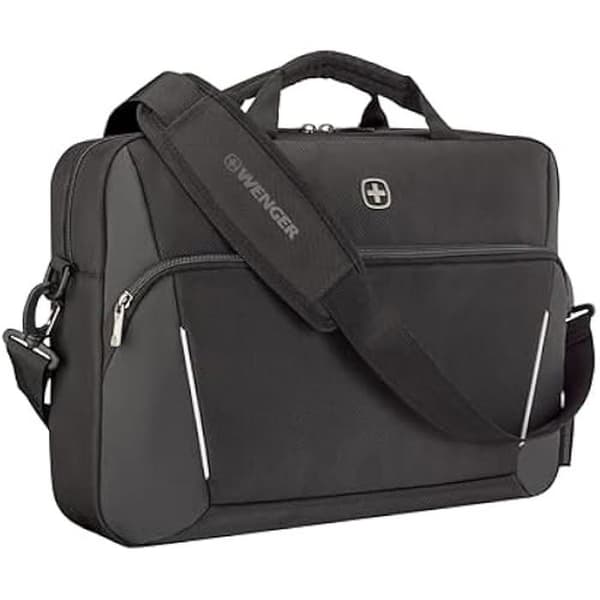 Laptopväska - WENGER - XE Compact Brief 16 - Svart - Röd - 15,6 tum