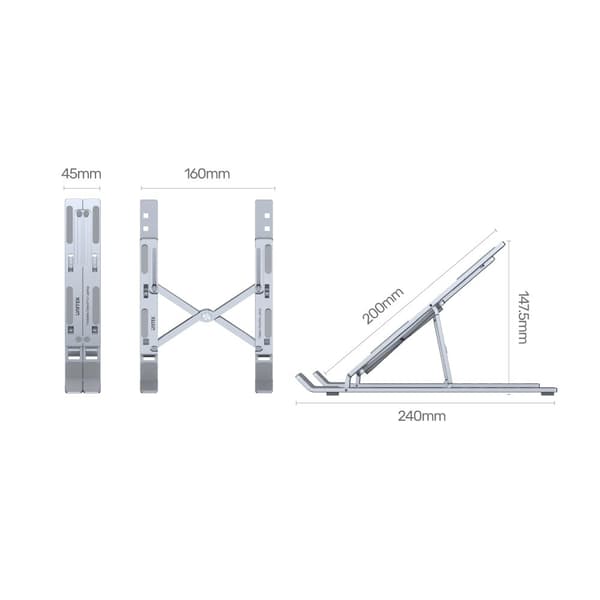 UNITEK OT155SL laptopstativ Silver