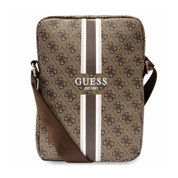 Guess - GUTB10P4RPSW - 10'' Brown 4G Stripes Tablet Bag-fodral, brun