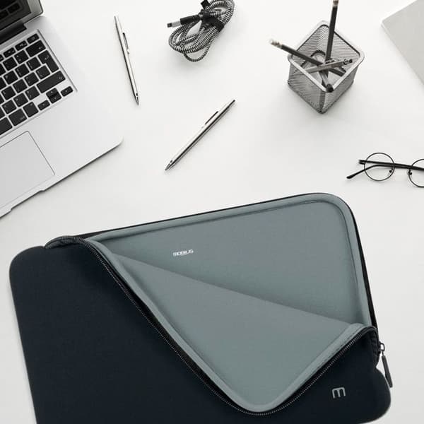 Neoprenfodral för Bärbar Dator Tablet 12.5-14" - MacBook Fodral 13" - Svart/Grå - MOBILIS