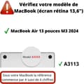 Miniatyrbild 2 av 4: Coque för MacBook Air 13 (13,6) M3 2024 - 360 Skydd Hård Transparent Etui Phonillico®