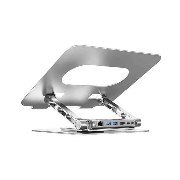 Justerbar laptop-stativ + USB-C HDMI-hub Unitek D1109B01 PD 100W