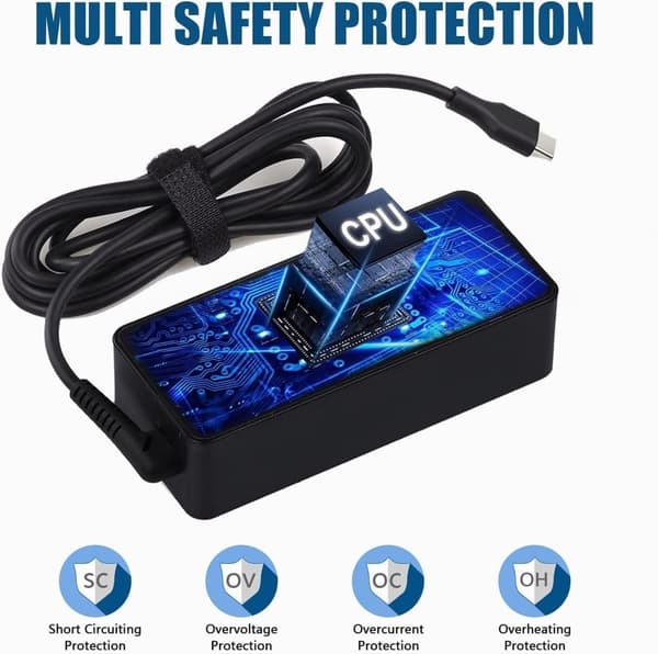 65W Compatible For Acer SWIFT EDGE SFA16-41-R4QB USB-C GaN Fast Charging Adaptor Laptop Power Supply