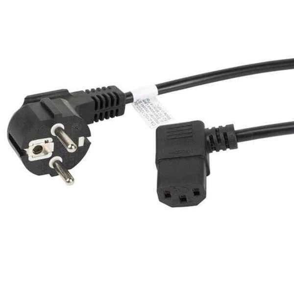 Strømkabel Lanberg SCHUKO CEE 7/7 A IEC320 C13 Sort