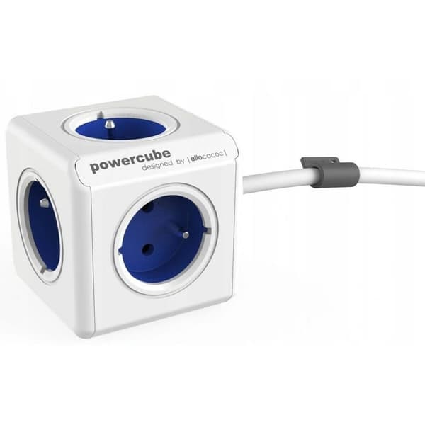 multipluggar i kubform Allocacoc 2300BL/FREXPC Blå Vit 1,5 m