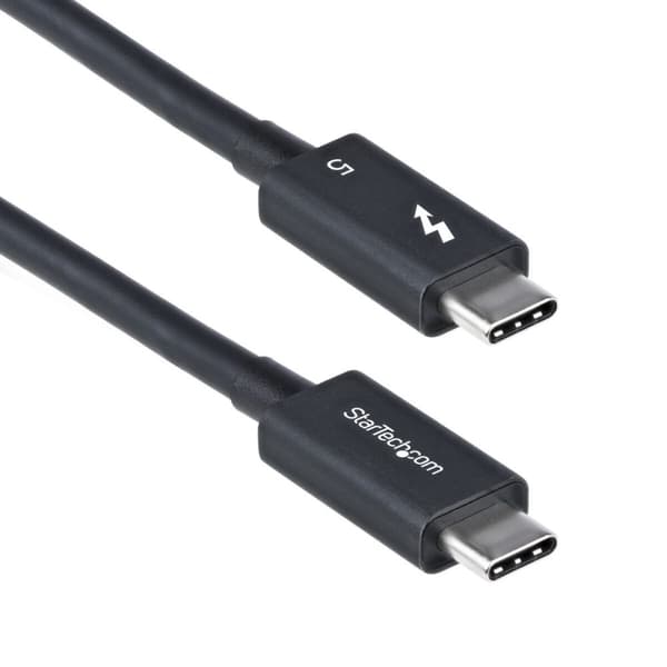Strømkabel Startech TBLT5MM80CM240W Sort 80 cm