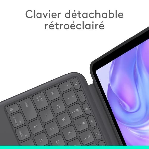 Surfplattatillbehör Logitech Combo Touch tangentbordsfodral för iPad Pro 11-tum (M4)(2024)