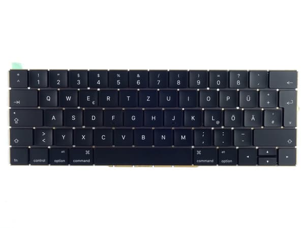 MacBook Pro 15 A1707 (2016-2017) QWERTZ DE-tastatur med baggrundsbelysning