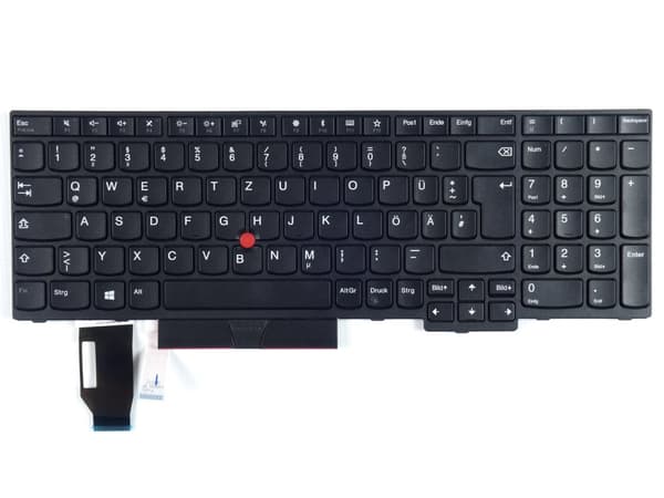 Tangentbord Lenovo ThinkPad E580 T590 DE QWERTZ utan bakgrundsbelysning