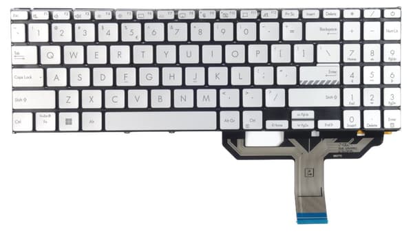 Tastatur til Asus Vivobook 15 X1502VA X1502Z Sølv LED QWERTY US bærbar computer