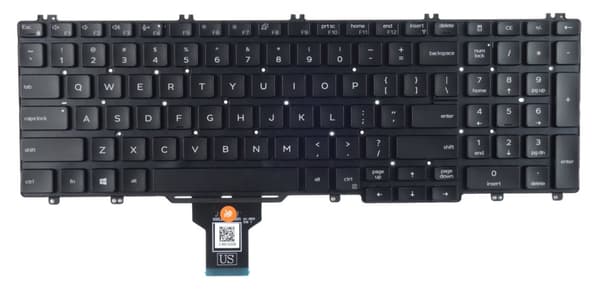 Tangentbord för Dell Latitude 5500 5501 5510 bärbar dator UTAN TRACKPOINT QWERTY