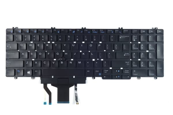 Tastatur til Dell Precision 7530 7540 7730 7740 LED TrackPoint bærbar computer