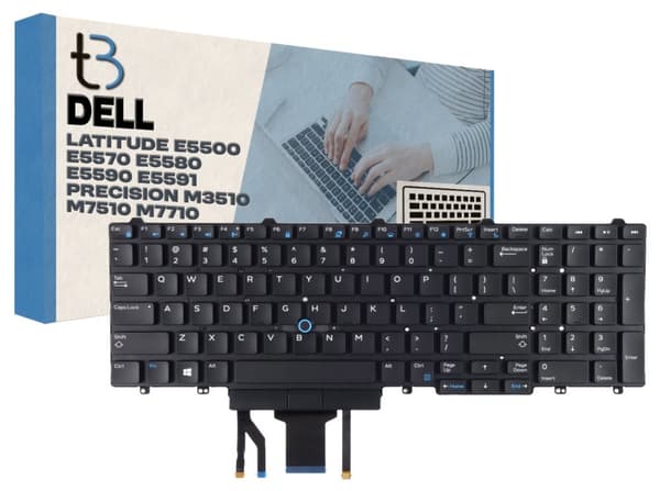 DELL E5550 E5570 E5580 Tastatur LED-baggrundsbelyst